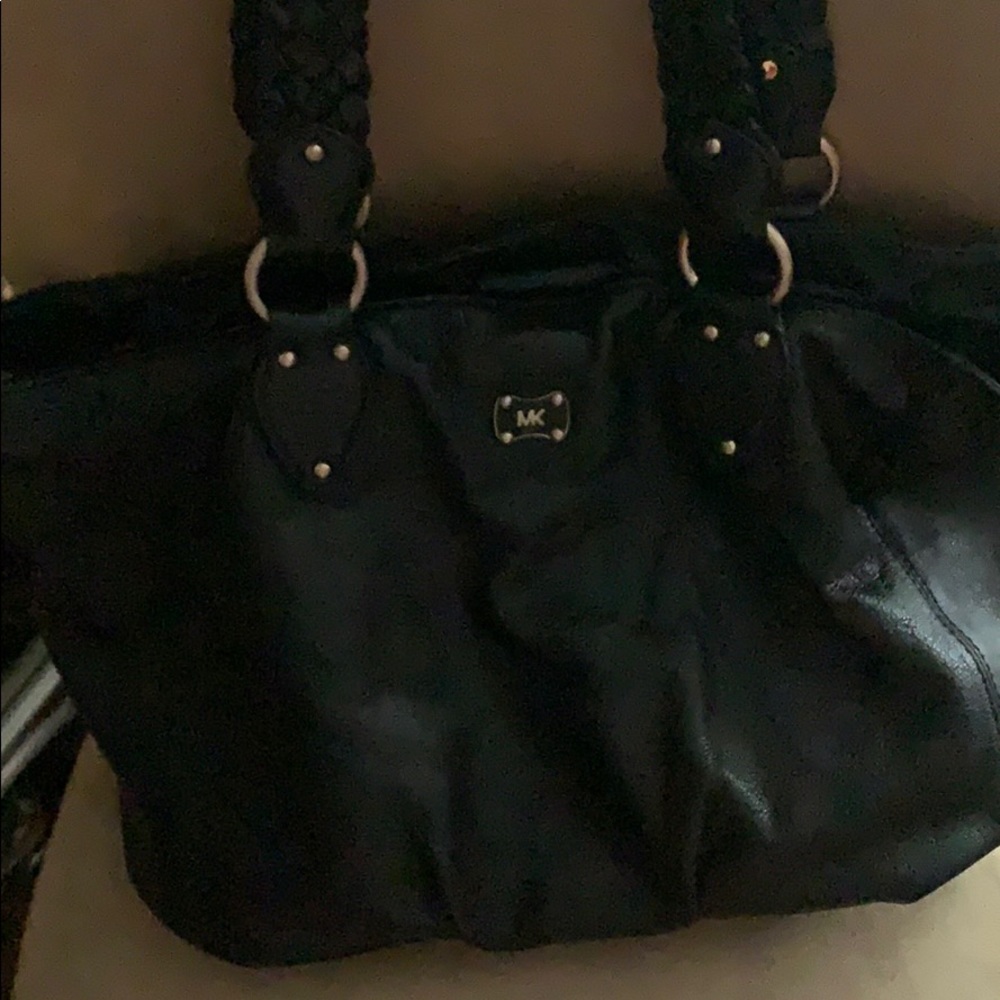 Michael Kors black large tote bag